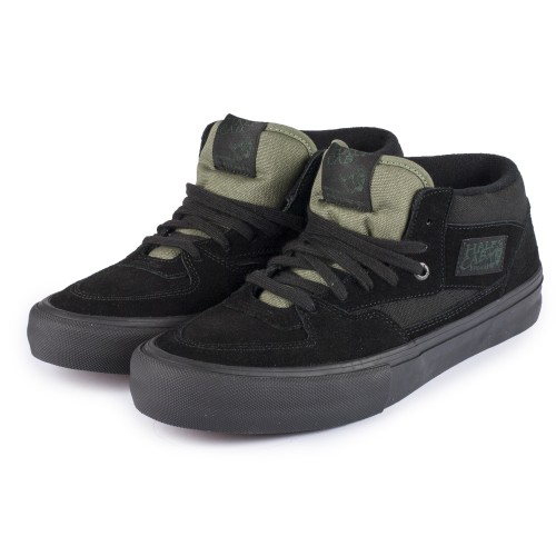 Vans half cab pro black black green hotsell